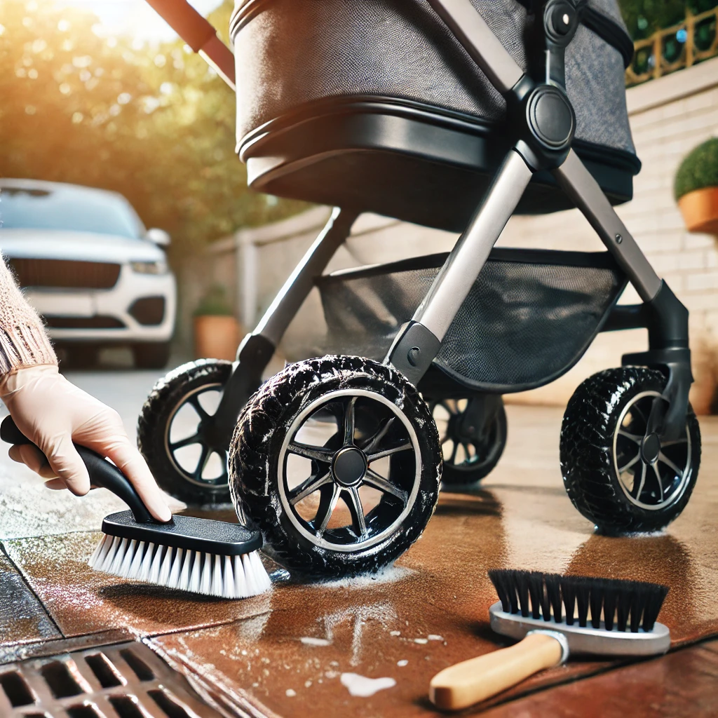 Cleaning a pet stroller